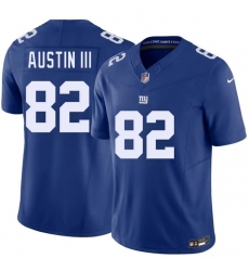 Men New York Giants  82 Calvin Austin III Blue 2026 F U S E  Vapor Untouchable Limited Stitched Jersey