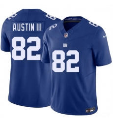 Men New York Giants  82 Calvin Austin III Blue 2026 F U S E  Vapor Untouchable Limited Stitched Jersey