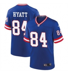 Men New York Giants 84 Jalin Hyatt Royal Classic Stitched Jersey