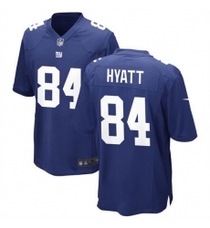 Men New York Giants 84 Jalin Hyatt Royal Stitched Game Jersey