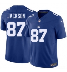 Men New York Giants  87 Courtney Jackson Blue 2026 F U S E  Vapor Untouchable Limited Stitched Jersey
