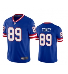 Men New York Giants 89 Kadarius Toney Royal Vapor Untouchable Classic Retired Player Stitched Jersey