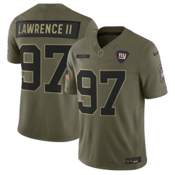 Men New York Giants 97 Dexter Lawrence II Olive 2025 F U S E  Salute to Service Limited Stitched Football Jersey