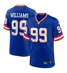 Men New York Giants 99 Leonard Williams Royal Classic Retired Player Stitched Game Jersey