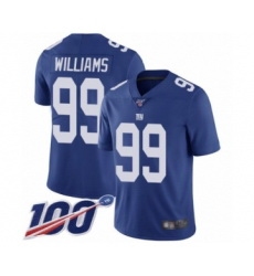 Men Nike New York Giants 99 Leonard Williams Blue Vapor Untouchable Limited Jersey