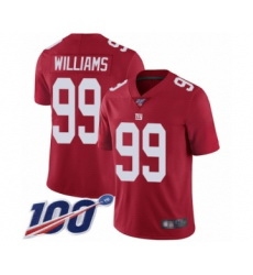 Men Nike New York Giants 99 Leonard Williams Red Vapor Untouchable Limited Jersey