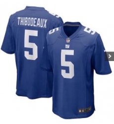 Men's New York Giants #5 Kayvon Thibodeaux Blue Vapor Limited Jersey