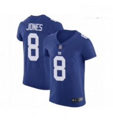 Mens New York Giants 8 Daniel Jones Royal Blue Team Color Vapor Untouchable Elite Player Football Jersey