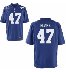 Mens Nike Giants #47 Valentino Blake Blue Elite Jersey