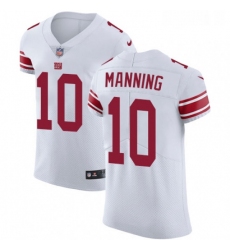 Mens Nike New York Giants 10 Eli Manning White Vapor Untouchable Elite Player NFL Jersey