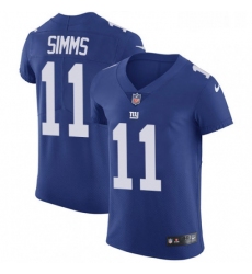 Mens Nike New York Giants 11 Phil Simms Elite Royal Blue Team Color NFL Jersey