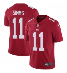 Mens Nike New York Giants 11 Phil Simms Red Alternate Vapor Untouchable Limited Player NFL Jersey