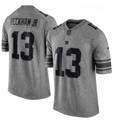 Mens Nike New York Giants 13 Odell Beckham Jr Limited Gray Gridiron NFL Jersey