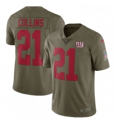 Mens Nike New York Giants 21 Landon Collins Limited Olive 2017 Salute to Service NFL Jersey