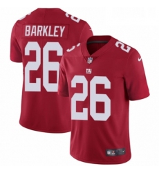 Mens Nike New York Giants 26 Saquon Barkley Red Alternate Vapor Untouchable Limited Player NFL Jersey