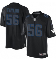 Mens Nike New York Giants 56 Lawrence Taylor Limited Black Impact NFL Jersey