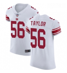 Mens Nike New York Giants 56 Lawrence Taylor White Vapor Untouchable Elite Player NFL Jersey
