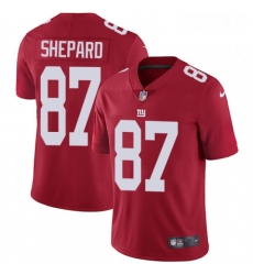 Mens Nike New York Giants 87 Sterling Shepard Red Alternate Vapor Untouchable Limited Player NFL Jersey