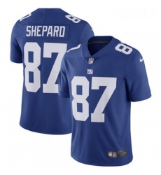 Mens Nike New York Giants 87 Sterling Shepard Royal Blue Team Color Vapor Untouchable Limited Player NFL Jersey