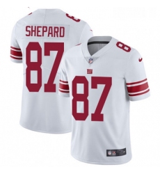 Mens Nike New York Giants 87 Sterling Shepard White Vapor Untouchable Limited Player NFL Jersey