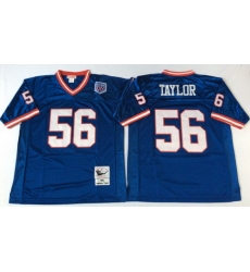 Mitchell Ness giants #56 Lawrence Taylor blue Throwback Stitched NFL Jerseys