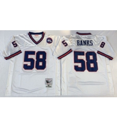 Mitchell Ness giants #58 BANKS Throwback Stitched NFL Jerseys