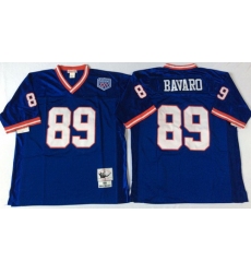 Mitchell Ness giants #89 Mark Bavaro blue Throwback Stitched NFL Jerseys