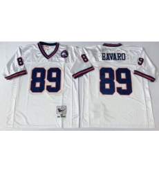 Mitchell Ness giants #89 Mark Bavaro white Throwback Stitched NFL Jerseys