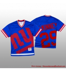 NFL New York Giants 29 Xavier McKinney Blue Men Mitchell  26 Nell Big Face Fashion Limited NFL Jersey