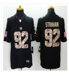 New New York Giants #92 Michael Strahan Black Men''s Stitched NFL Limited Salute to Service Jersey