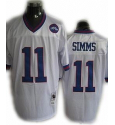 New York Giants 11 Phil Simms throwback white jerseys