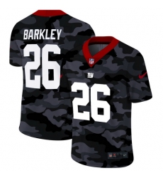 New York Giants 26 Saquon Barkley Men Nike 2020 Black CAMO Vapor Untouchable Limited Stitched NFL Jersey