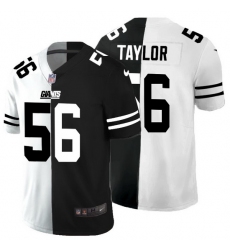 New York Giants 56 Lawrence Taylor Men Black V White Peace Split Nike Vapor Untouchable Limited NFL Jersey
