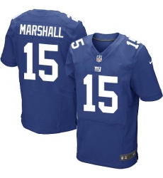 Nike Giants #15 Brandon Marshall Royal Blue Team Color Men's Stitched NFL Elite Jersey