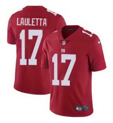 Nike Giants 17 Kyle Lauletta Red Alternate Vapor Untouchable Limited Jersey