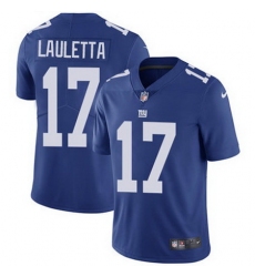 Nike Giants #17 Kyle Lauletta Royal Blue Team Color Mens Stitched NFL Vapor Untouchable Limited Jersey