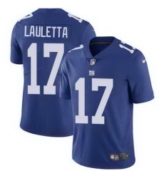 Nike Giants 17 Kyle Lauletta Royal Vapor Untouchable Limited Jersey