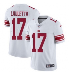 Nike Giants #17 Kyle Lauletta White Mens Stitched NFL Vapor Untouchable Limited Jersey