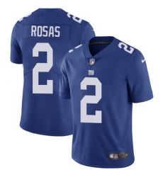 Nike Giants 2 Aldrick Rosas Royal Blue Team Color Mens Stitched NFL Vapor Untouchable Limited Jersey
