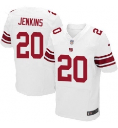 Nike Giants #20 Janoris Jenkins White Mens Stitched NFL Elite Jersey