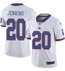 Nike Giants #20 Janoris Jenkins White Mens Stitched NFL Limited Rush Jersey
