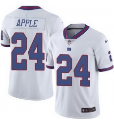 Nike Giants #24 Eli Apple White Mens Stitched NFL Limited Rush Jersey