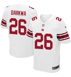 Nike Giants #26 Orleans Darkwa White Mens Stitched NFL Elite Jersey