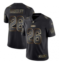 Nike Giants 26 Saquon Barkley Black Gold Vapor Untouchable Limited Jersey