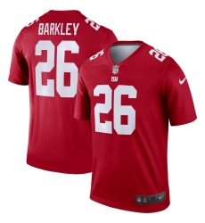 Nike Giants 26 Saquon Barkley Red Inverted Legend Jersey