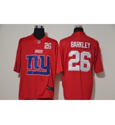 Nike Giants 26 Saquon Barkley Red Team Big Logo Number Vapor Untouchable Limited Jersey
