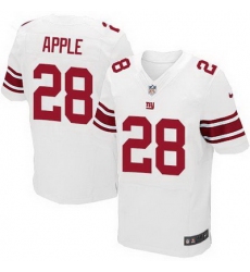 Nike Giants #28 Eli Apple White Mens Stitched NFL Elite Jersey