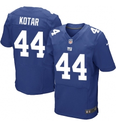 Nike Giants #44 Doug Kotar Royal Blue Team Color Mens Stitched NFL Elite Jersey
