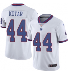 Nike Giants #44 Doug Kotar White Mens Stitched NFL Limited Rush Jersey