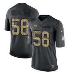 Nike Giants #58 Owa Odighizuwa Black Mens Stitched NFL Limited 2016 Salute to Service Jersey